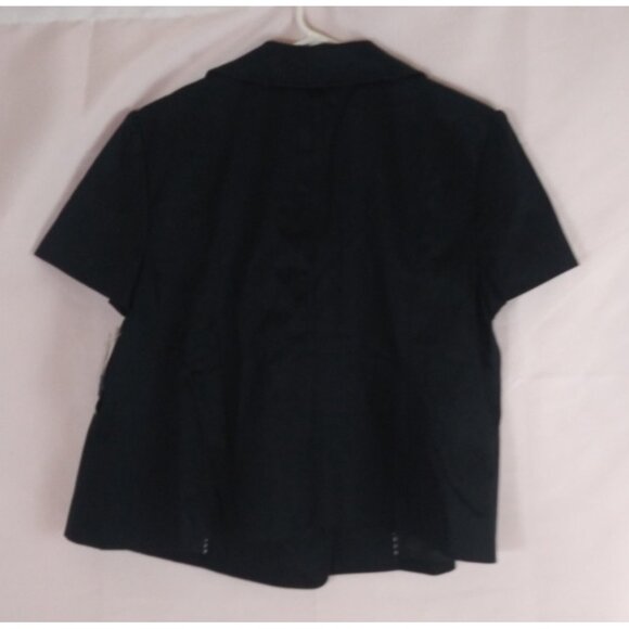 NWT Worthington Stretch Women's Black Short Sleeve Blazer Jacket Size Large - Picture 3 of 9